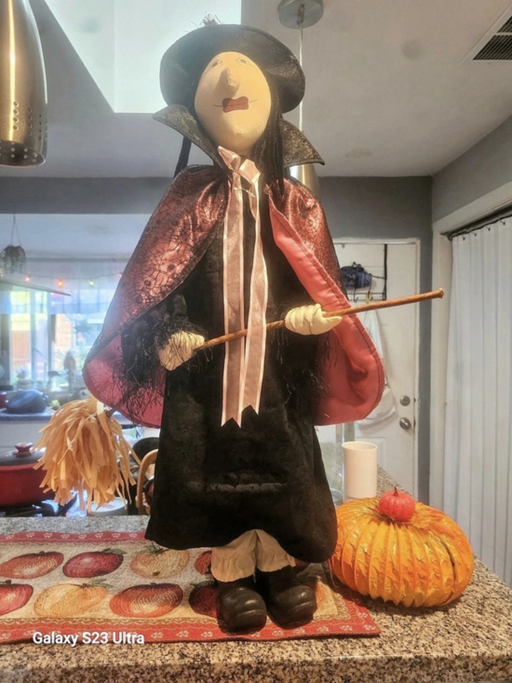 Halloween Witch Holiday Decor Black Red
